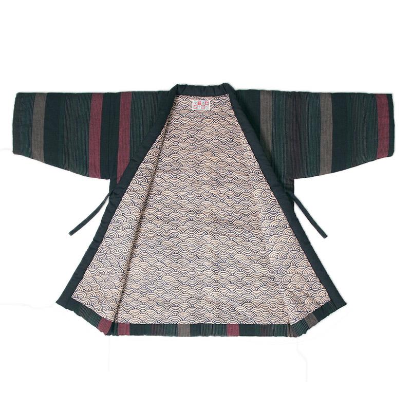 おしゃれ 半纏 (あけぼのはんてん) 袢天・半纏 黒 紺 赤 混紡わた