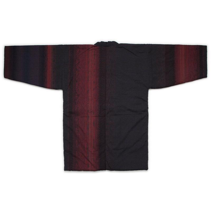 半纏 鬼火 おにび 袢天 黒のみ 中わた 綿100% ロング95cm丈 粋シリーズ