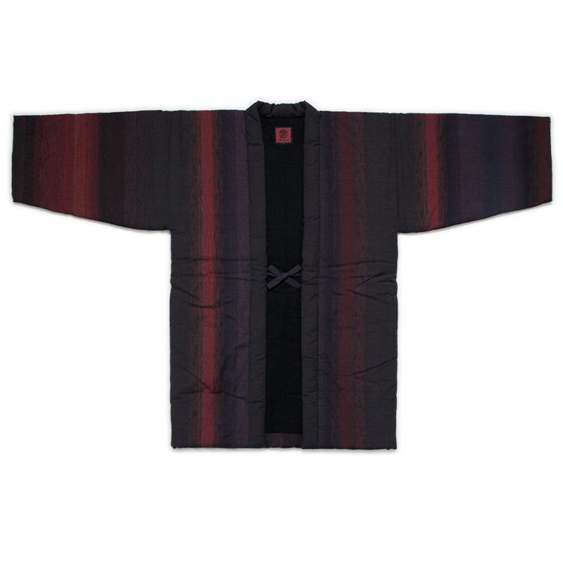 半纏 鬼火 おにび 袢天 黒のみ 中わた 綿100% ロング95cm丈 粋シリーズ