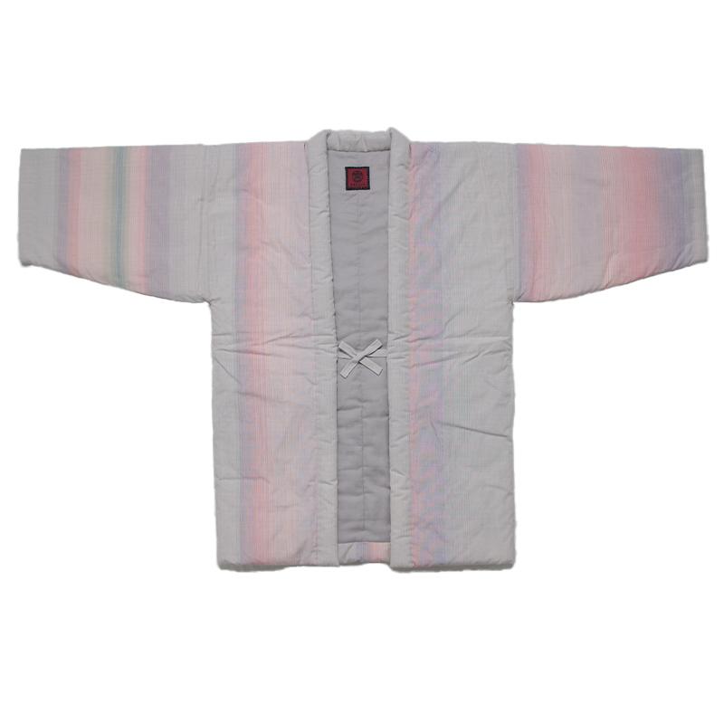 半纏 光る夢 ひかるゆめ 袢天 白のみ 中わた 綿100% ロング90cm丈 粋