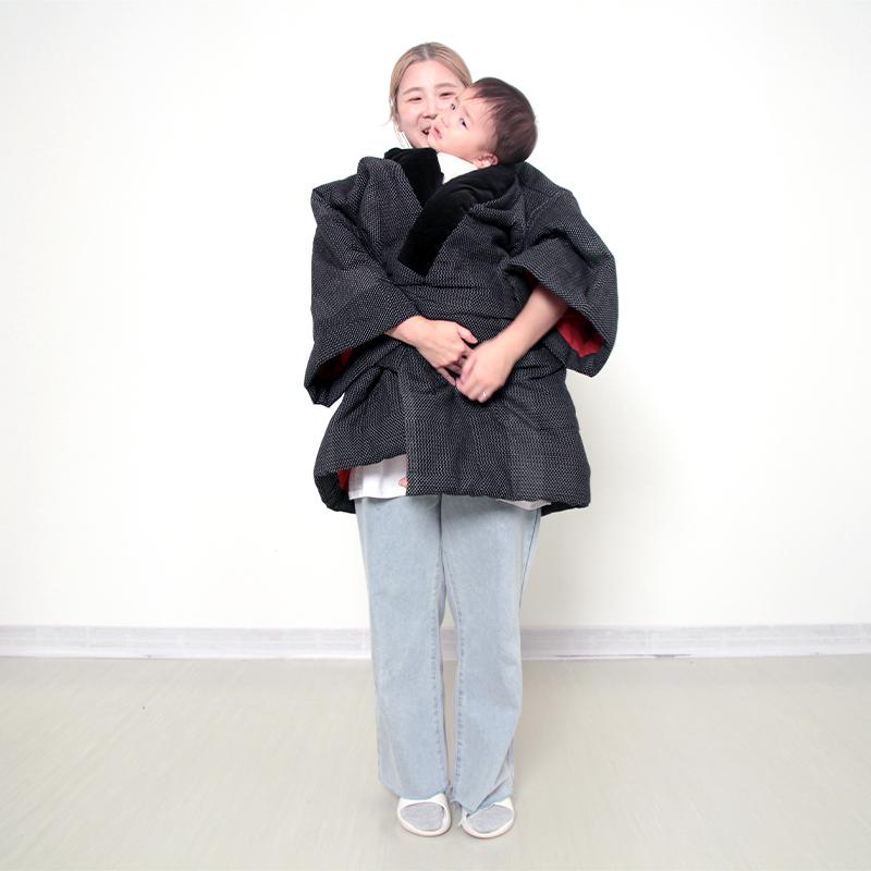 ねんねこ袢天(袢天・半纏) 日本製 宮田織物謹製 袢纏 どてら 綿入り