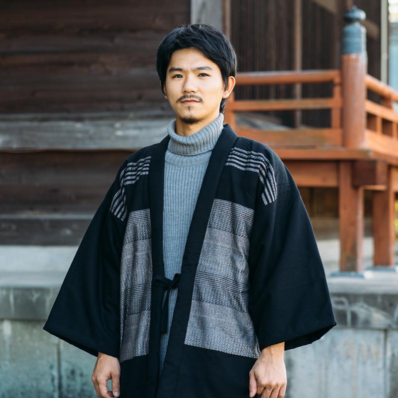 寒さ対策 福寿はんてん(袢天・半纏) GOLD SILVER 日本製 宮田織物 袢纏