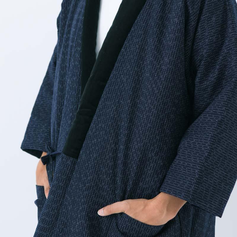 はんてん　半纏　宮田織物 宮田織物｜はんてん 半纏 [折鶴袢天・紺] 男女兼用【完売