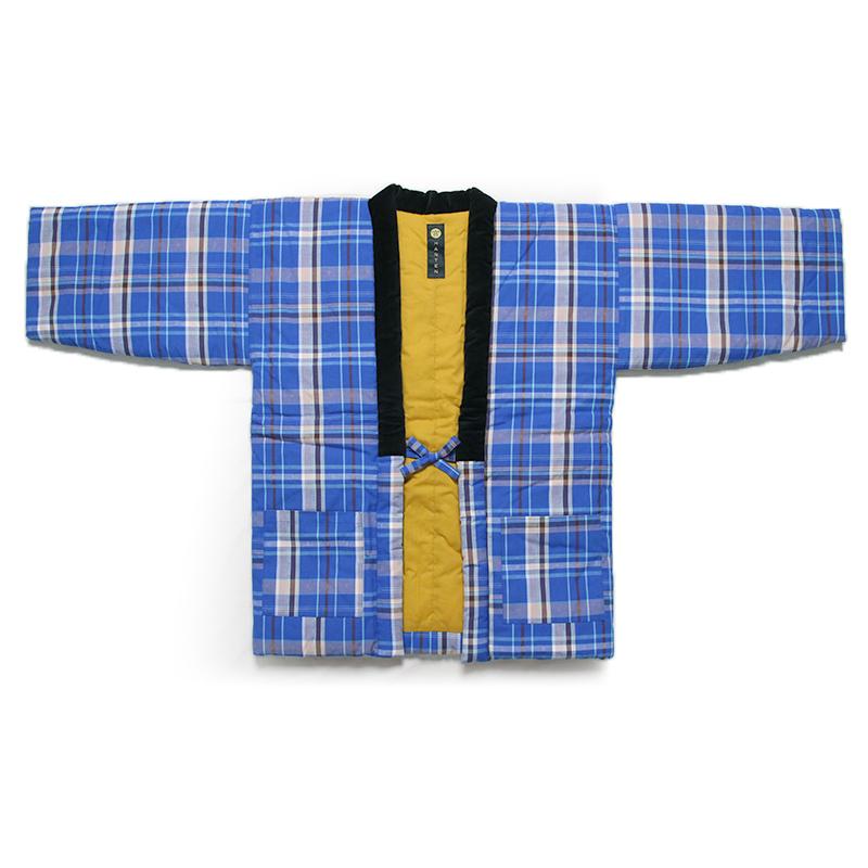 hinata(ひなた) はんてん(袢天・半纏) 赤/ブルー/イエロー 混紡わた