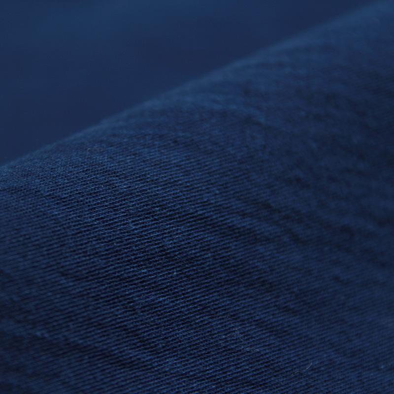 五感 gokan 藍染×インディゴ手染めダブルガーゼ ワイドパンツ 7分丈 母