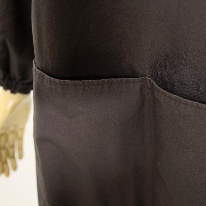 五感 gokan スモック コットン かっぽう着 割烹着 ベージュ/グリーン