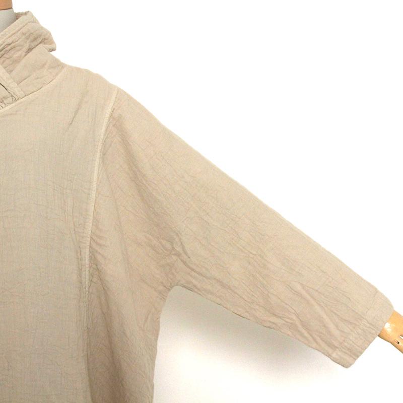 gokan 五感 トリプルガーゼ プルオーバー 植物染め イエロー ベージュ