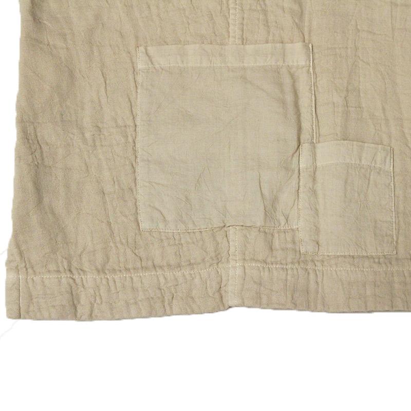 gokan 五感 トリプルガーゼ プルオーバー 植物染め イエロー ベージュ