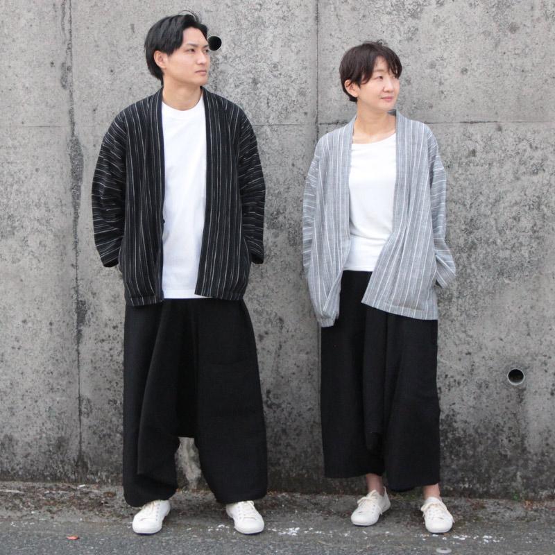 五感 gokan バンブー・リネン サルエルパンツ ブラック 麻(リネン)62