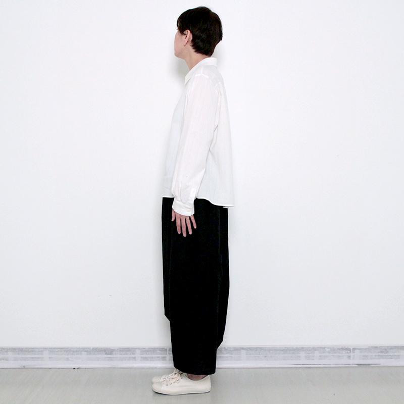 五感 gokan バンブー・リネン サルエルパンツ ブラック 麻(リネン)62