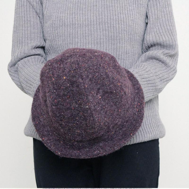 寒さ対策 五感 gokan 帽子 ブルトン 後ろゴム入り パープル/ブルー