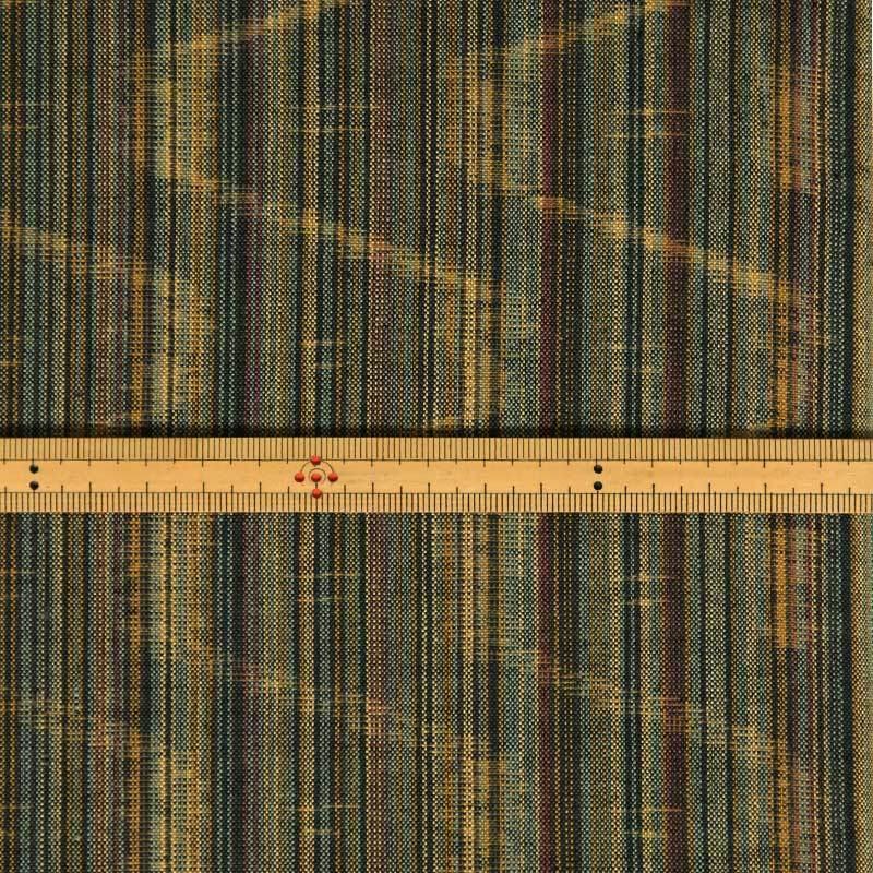 久留米絣（かすり）反物 日本製 切り売り(１メートル単位) 矢鱈縞