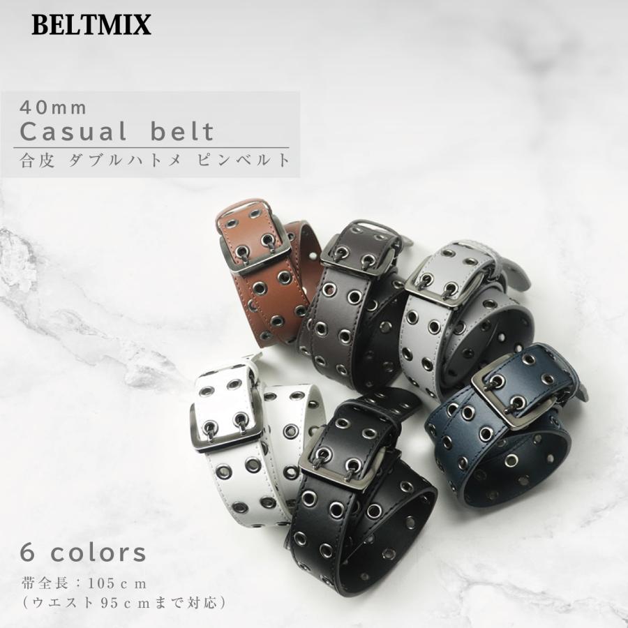 メンズ ベルト 連続ピン穴 ダブルピン ゴルフ カジュアル レディース