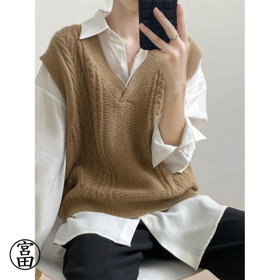 美品 FACETASM ケーブルニット Vネック ベスト 美品 FACETASM ケーブルニット Vネック ベスト