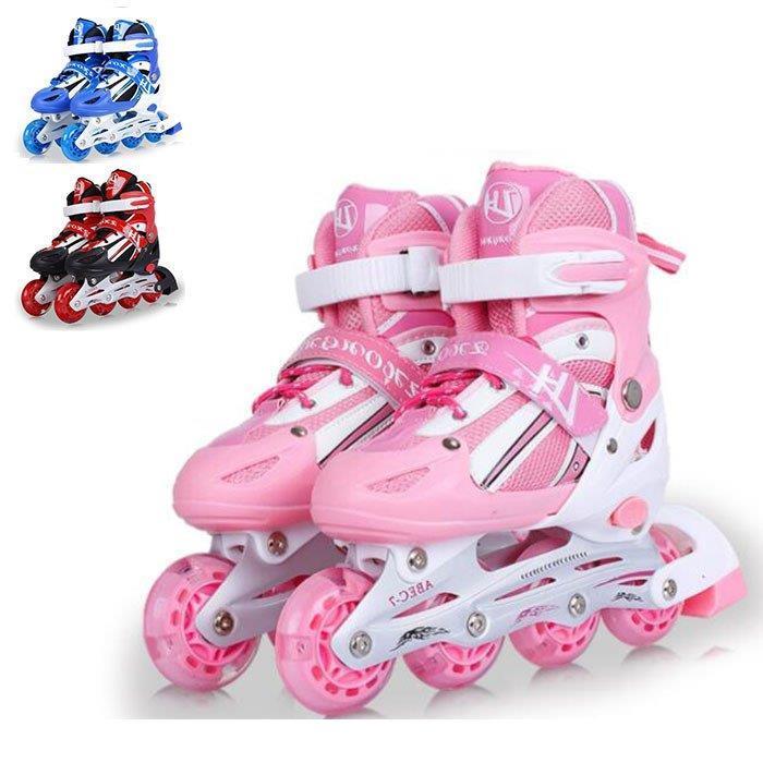 インラインスケート ローラーブレード 誠実 セット 子供 ジュニア用 ローラースケート 9点セット ウィールが光る