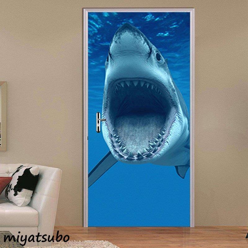 ウォールステッカー ドア シール 貼ってはがせる 室内用ドア装飾シート 防水シール 部屋 ドアシート 3d ドア壁紙 Diy おしゃれ 海洋 サメ 飾り Jpw3 Qt スーパーみやつぼ 通販 Yahoo ショッピング
