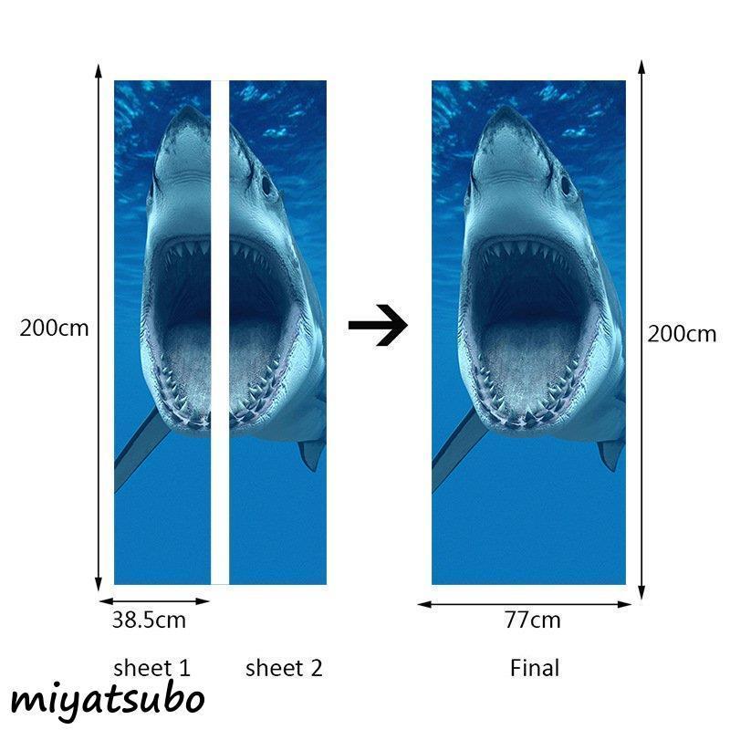 ウォールステッカー ドア シール 貼ってはがせる 室内用ドア装飾シート 防水シール 部屋 ドアシート 3d ドア壁紙 Diy おしゃれ 海洋 サメ 飾り Jpw3 Qt スーパーみやつぼ 通販 Yahoo ショッピング