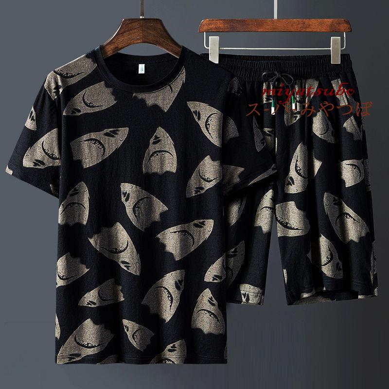 22新作 セットアップ 半袖 メンズ 夏 ジャージ上下セット スウェット 五分丈 パンツ トレーニング ウェア 部屋着 薄 男性 カジュアル 大きいサイズ おしゃれ 週間売れ筋