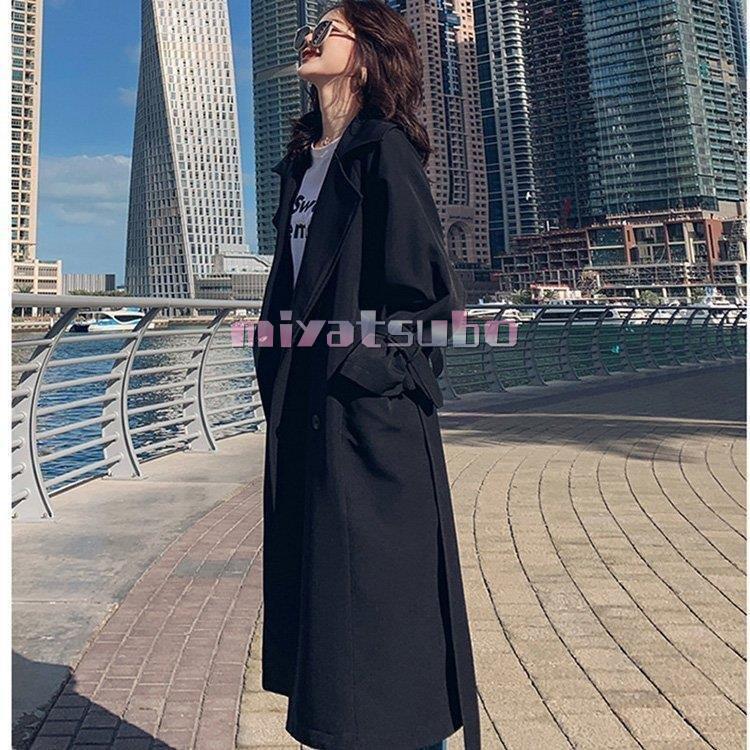 クリアランスお値下 トレンチコート レディース 40代 ロング丈ジャケット スプリングコート 春コート 黒 アウター 秋服 韓国風 オーバー 30代 40代 50代 大きいサイズ オシャレ ショップ格安 Www Superavila Com