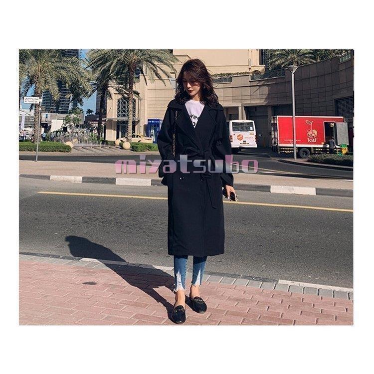 クリアランスお値下 トレンチコート レディース 40代 ロング丈ジャケット スプリングコート 春コート 黒 アウター 秋服 韓国風 オーバー 30代 40代 50代 大きいサイズ オシャレ ショップ格安 Www Superavila Com