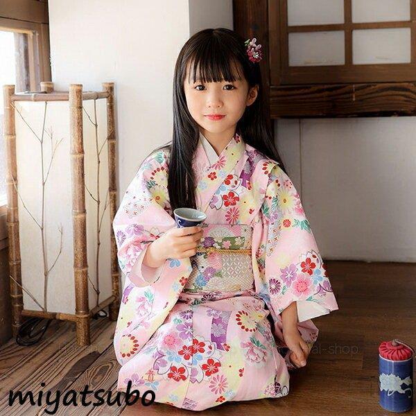 子供浴衣 キッズ浴衣 浴衣セット 作り帯 浴衣帯 女の子 和装 和服 子供 キッズ かわいい おしゃれ 夏祭り