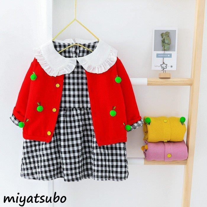 今年も話題の 韓国子供服 お出かけ 通園着 女児 可愛い ベビー服 レジャー おしゃれ ２点セット チェック柄 コート ワンピース セーター ニット 春秋 女の子 ワンピースセット ワンピース サイズ 100 Www We Job Com
