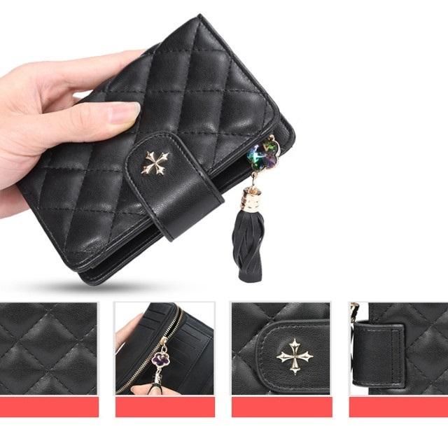 レディース 財布 二つ折り財布 5色 ゴールド ワインレッド ブラック