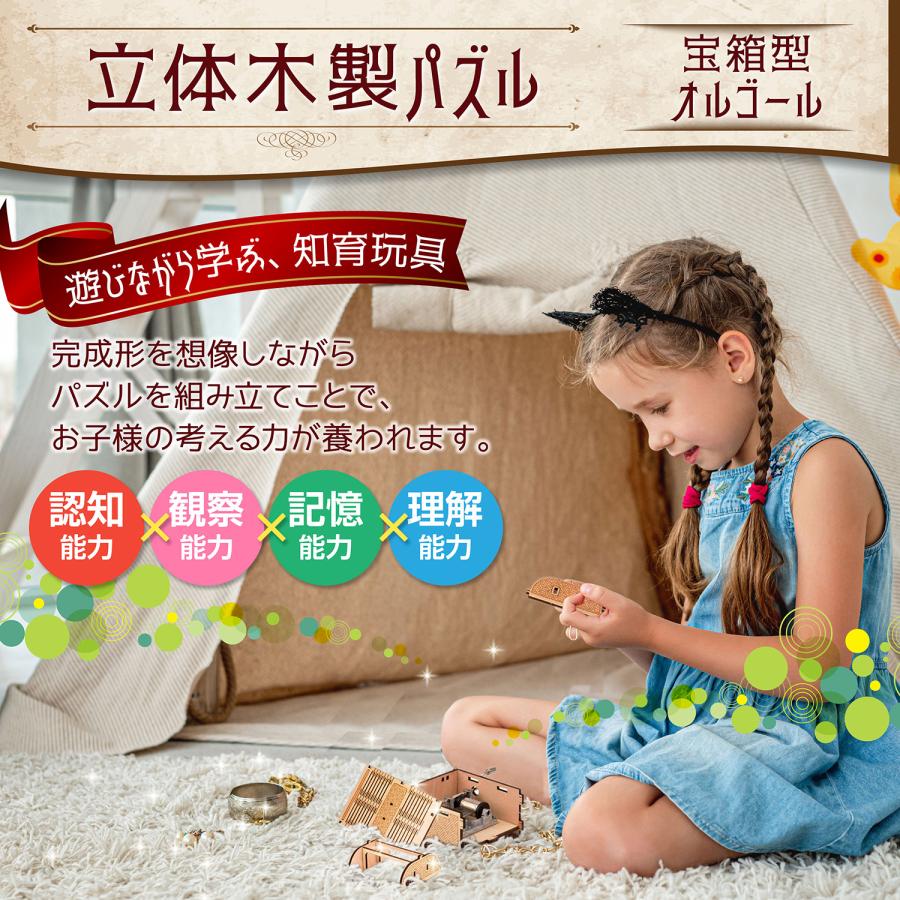 MiYAVi 手回しオルゴール ラピュタ ジブリ 夏休み工作キット 初心者 入門用 プレゼント 立体パズル 木製パズル 知育玩具 DIY  (月に乗る仔猫 　ラピュタ) |  | 02