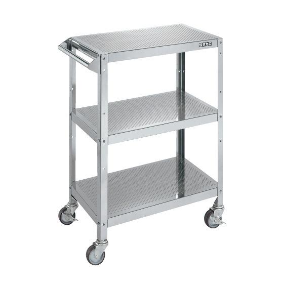 ステンレスパンチングワゴン（自在４輪・ＳＵＳ３０４） SUS-150AP