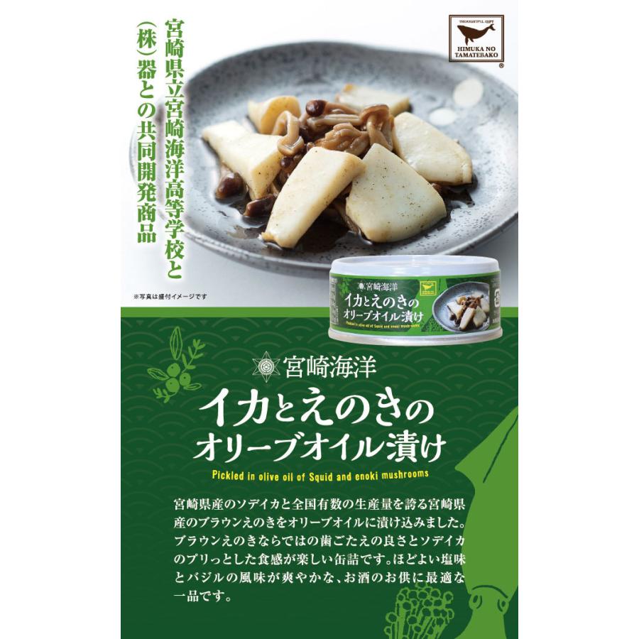 宮崎海洋イカとえのきのオリーブオイル漬け 90g 器 缶詰 おつまみ