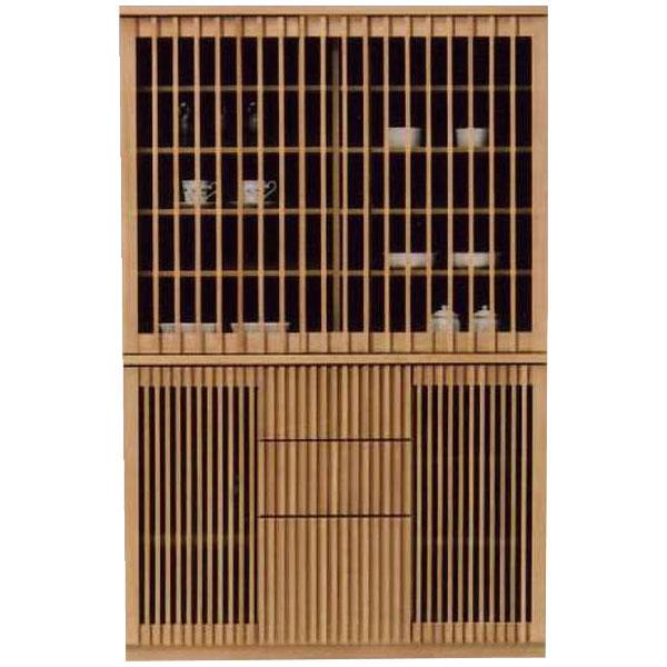 浅川木工 食器棚 120cm幅 完成品 和風 国産 開梱設置 NA色完売 : 宮崎内山家具店 - 通販 - Yahoo!ショッピング