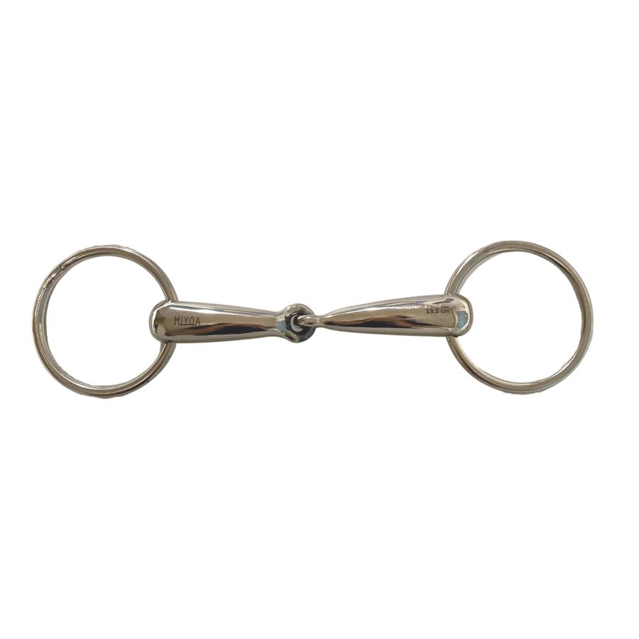 シングルジョイント ステンレス水勒銜 ハミ 12.5/13.5cm 乗馬 乗馬用品 