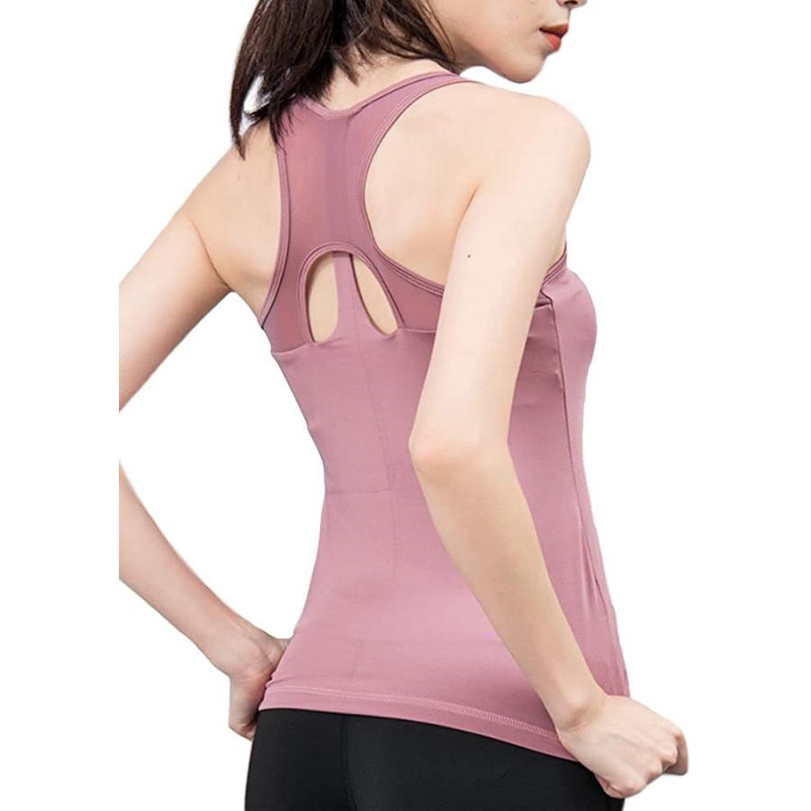 セール品 Veroman スポーツウェア タンクトップ レディース カップ付き ヨガ トップス ジム 吸汗速乾 Ppi Ttb4 ピンク M Babylonrooftop Com Au
