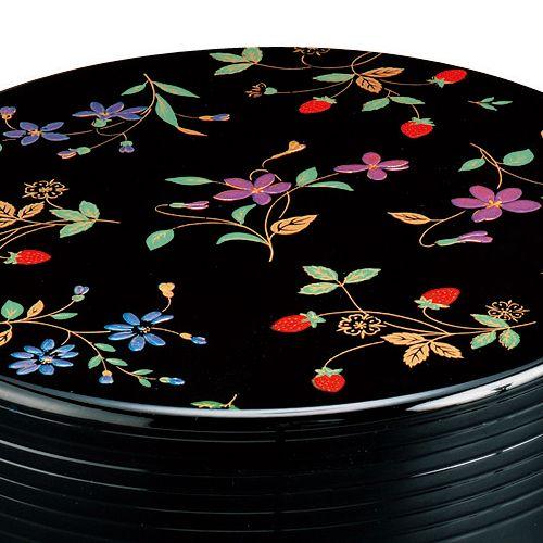 みよし漆器本舗 紀州塗り 7寸 二段おにぎり 重箱 花の小道 (盛絵