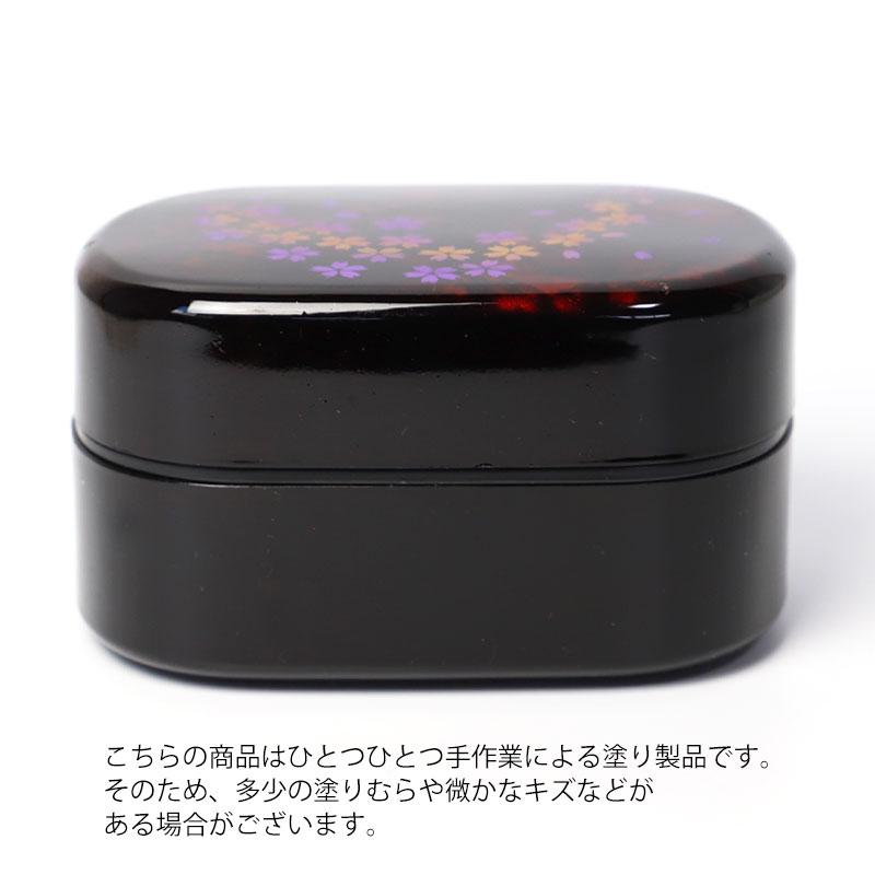 みよし漆器本舗 お弁当箱 紀州塗り 日本製 600ml 二段 別甲 べっ甲 彩