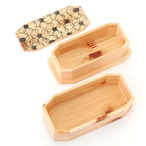 みよし漆器本舗 お弁当箱 850ml 2段 送料無料 天然木製Njeco汎 八角 二