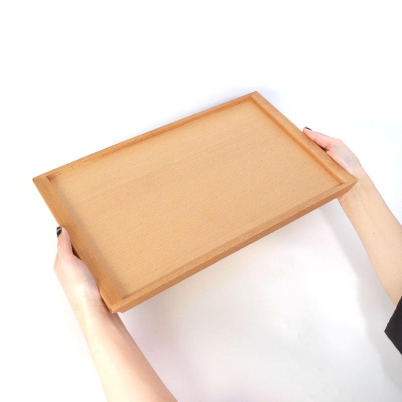 みよし漆器本舗 トレー お盆 木製 ブナの木 40.5cm おしゃれ カフェ