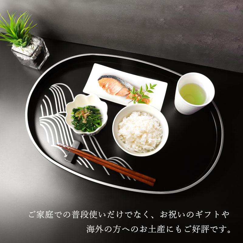 丸型　お盆　6枚セット みよし漆器本舗 お盆 紀州漆器 小判盆 丸盆 MAKOTOjapan しろがね 45cm