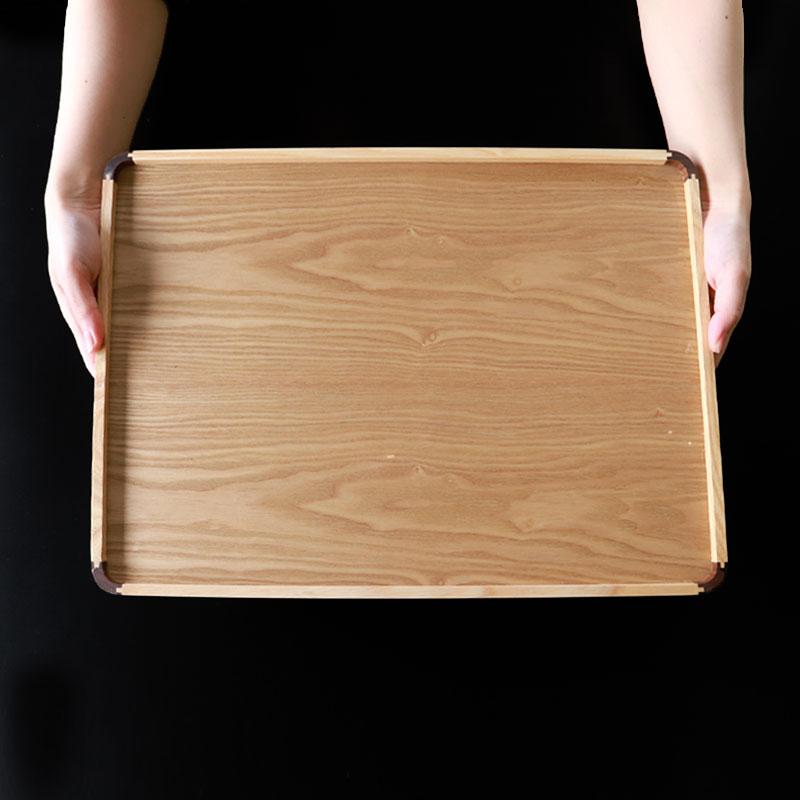 木製おぼん みよし漆器本舗 トレー 天然木製 45cm 特大 お盆 ノンスリップ すべり