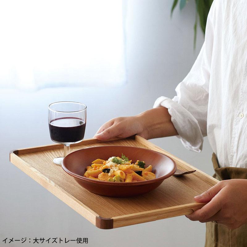 カフェトレイ 天然木製 30cm お盆 トレー ノンスリップ すべり止め加工 滑り止め コンビネーショントレイ 北欧風 カフェ 手掛付き 角型 長方形 トレイ おぼん｜miyoshi-ya｜09