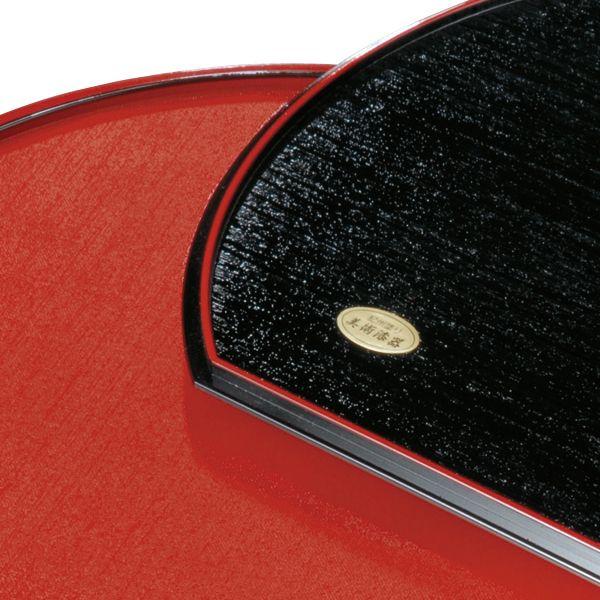 みよし漆器本舗 半月盆 紀州塗り 36cm 尺2寸 半月型 定食盆 5枚組