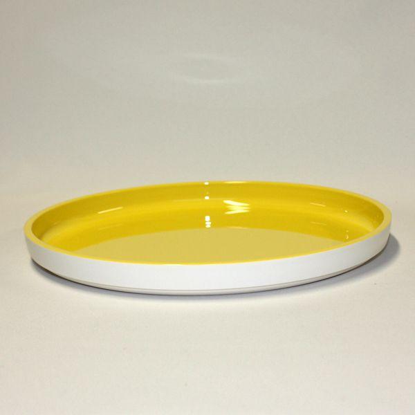 みよし漆器本舗 食洗機対応 お盆 トレー紀州塗り 8寸 丸ノンスリップ
