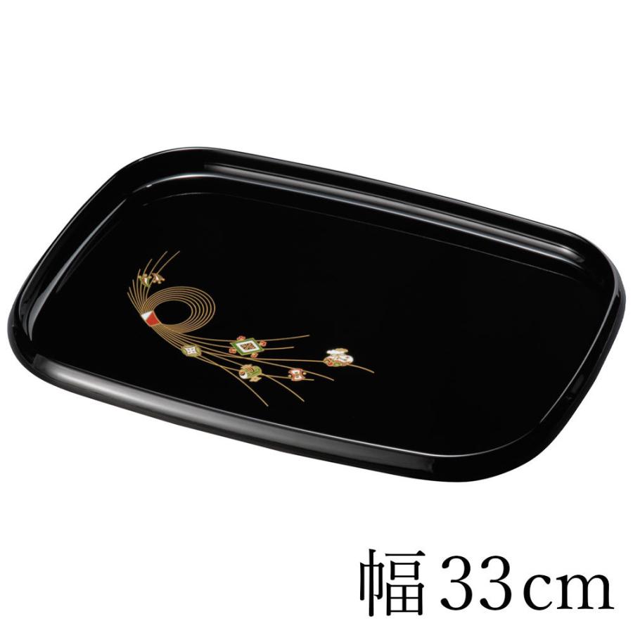 最安挑戦 紀州塗り お盆 トレー 11寸 33cm幅 長手盆 黒 水引宝尽くし 和風 和室 おしゃれ トレイ 日本製 Wantannas Go Id