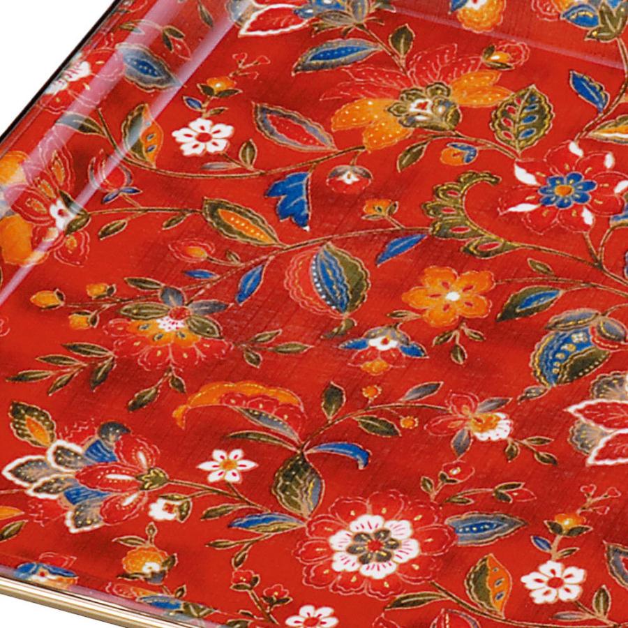 みよし漆器本舗 紀州塗り お盆 トレー 12寸 36.3cm 長手盆 羽衣 布貼