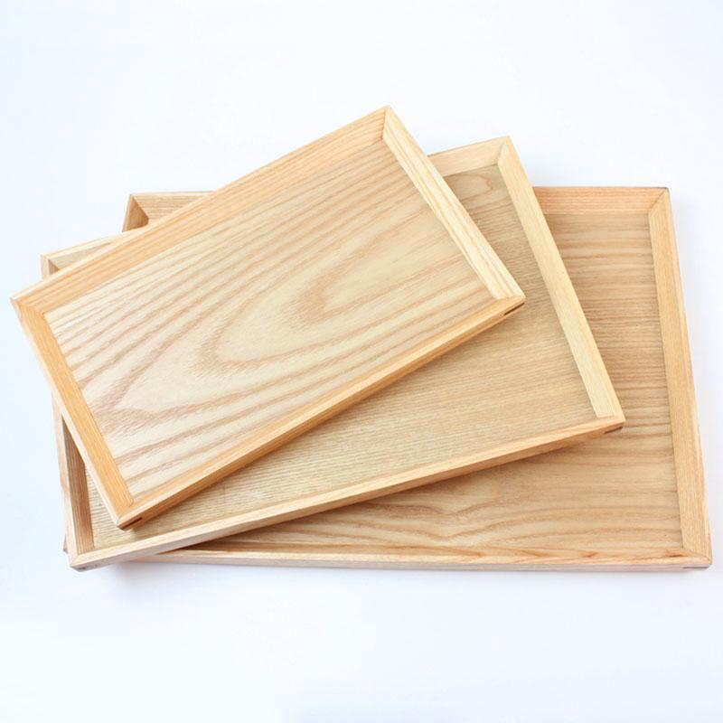 みよし漆器本舗 50％OFF トレー お盆 天然木製 25cm 長角膳 白木 北欧