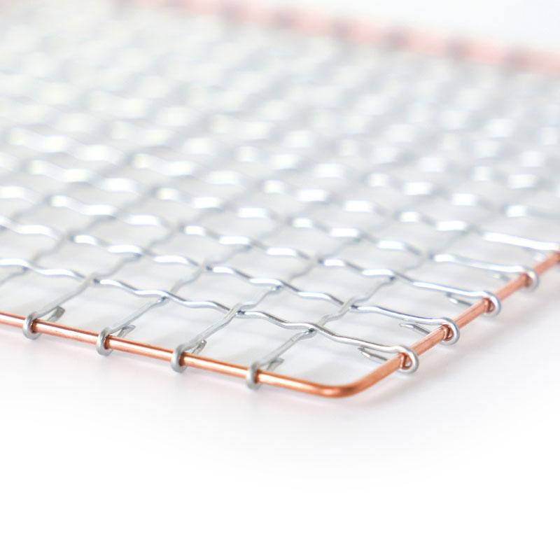 みよし漆器本舗 金網 6号用 15cm 焼き網 グリル 鉄製 正方形 コンロ用