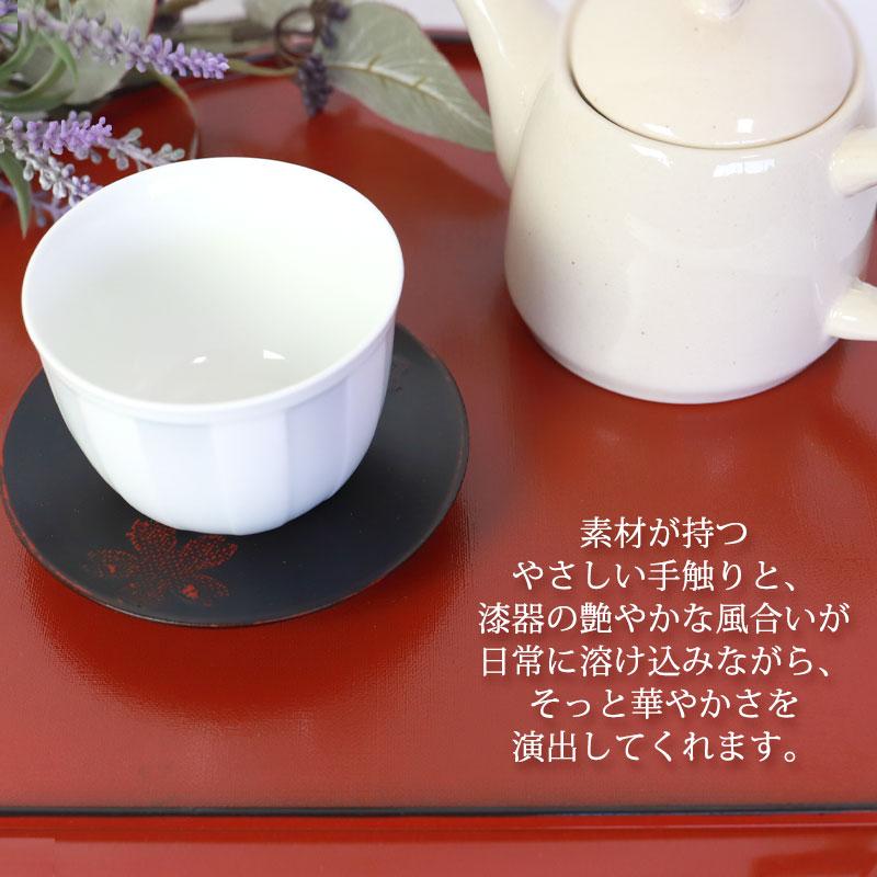 高級漆器高台付茶托　5客 楽天市場】茶托 コースター セット 5枚 越前漆器 日本製 福梅