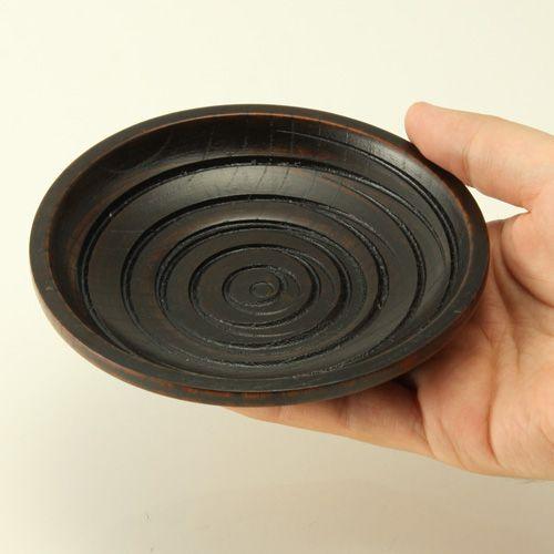 みよし漆器本舗 天然木製 4.2寸 茶托 古代乱筋 漆塗り : 曲げ みよし漆器本舗 天然木製 4.2寸 茶托 古代乱筋 漆塗り : 曲げ