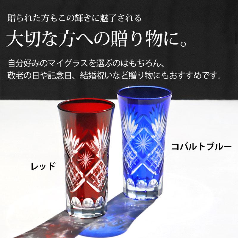 みよし漆器本舗 切子グラス 一口 ビールグラス 100ml 単品 食洗機対応