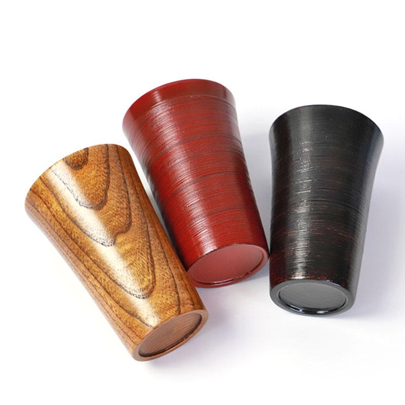 みよし漆器本舗 フリーカップ タンブラー 400ml 天然木製 コップ